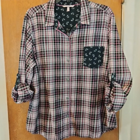 Victoria's Secret Pajama Set Plaids & Bows Sz. XL - Picture 7 of 16